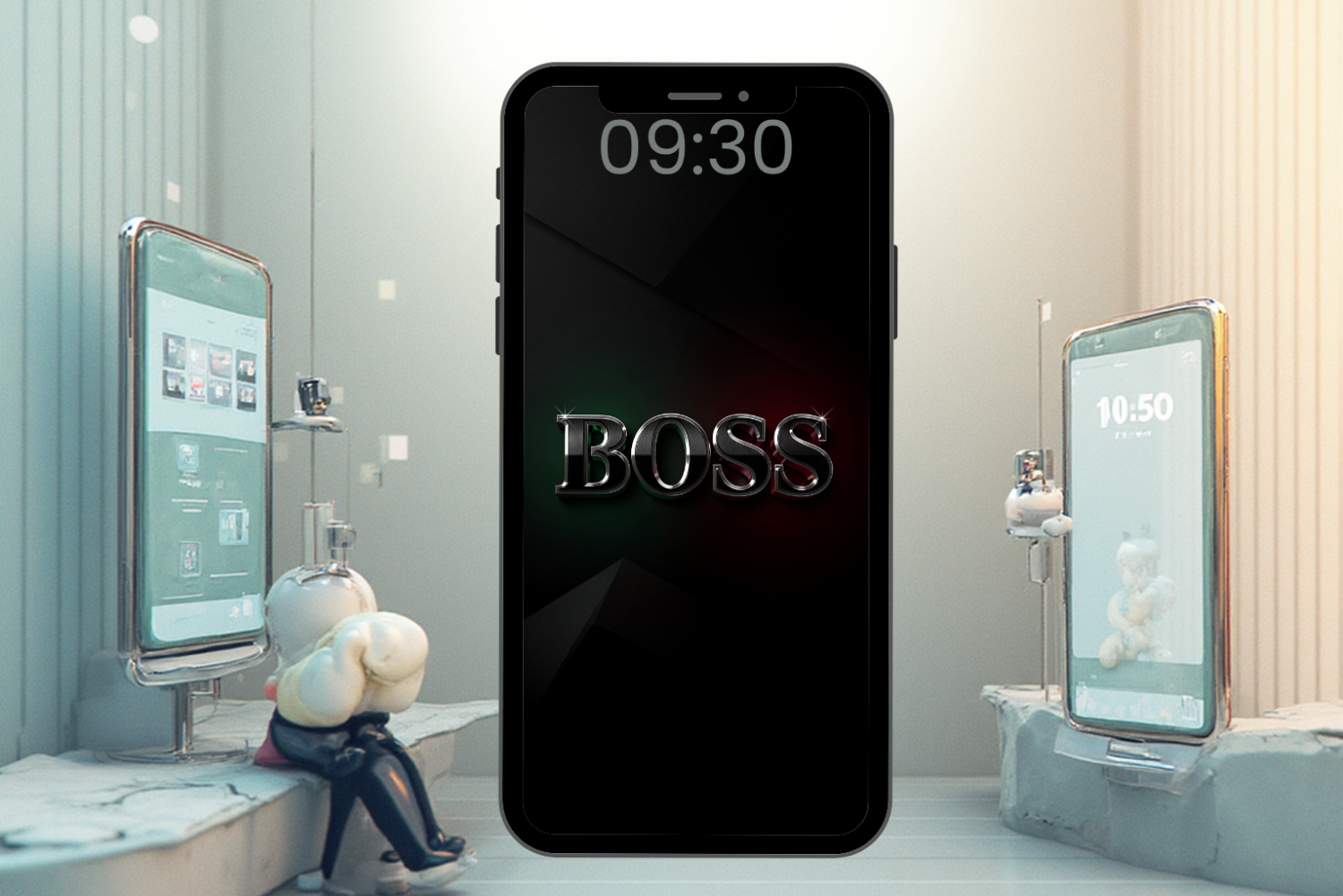 Fundal Telefon BOSS 15 4K – Wallpaper Premium Masculin Dark Elegant pentru iPhone & Android